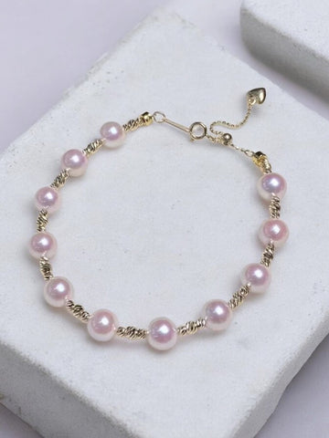 Pink Akoya Pearl Blush Belle Bracelet