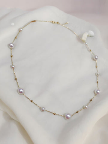 Stellar Grace Saltwater Akoya Pearl Necklace