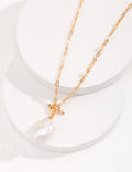 Elegant Baroque Pearl Pendant Necklace Amore Forma