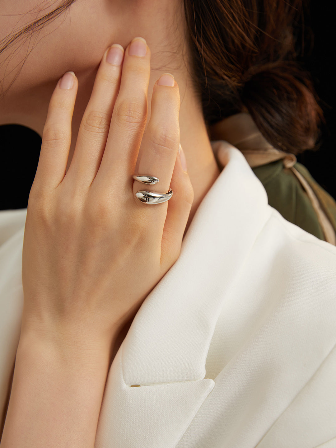Flow Body Rings Sculptural Silver Flow Rings