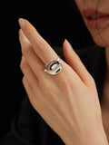 Silver Fluidity Sculptural Ring Amore Forma