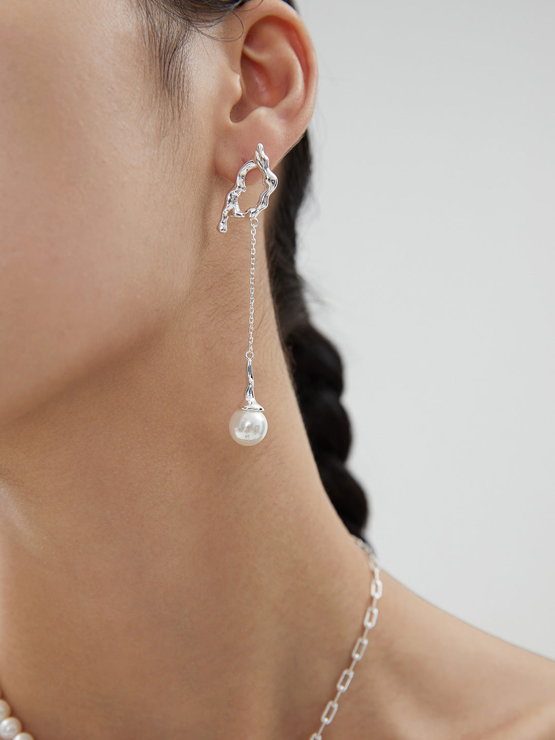 Serene Pearl Whirl Earrings Amore Forma