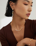 Gleaming Pearl Cascade Necklace Amore Forma