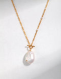 Elegant Baroque Pearl Pendant Necklace Amore Forma