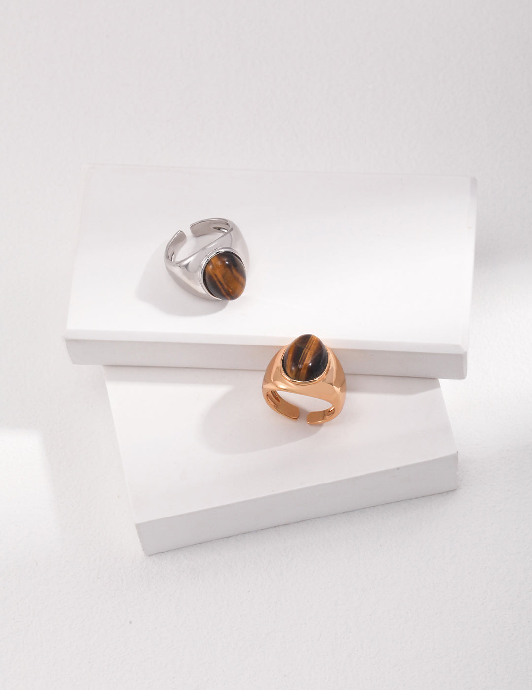 Tiger's Eye Embrace Ring Amore Forma