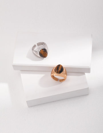 Tiger's Eye Embrace Ring Amore Forma