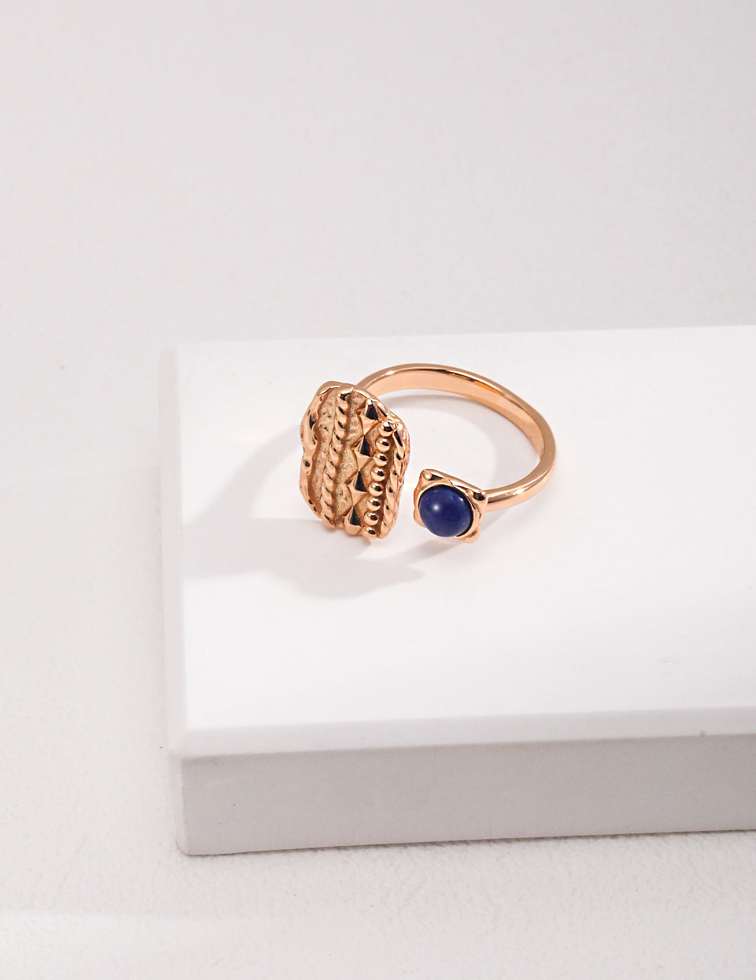 Vintage Weave Lapis Ring