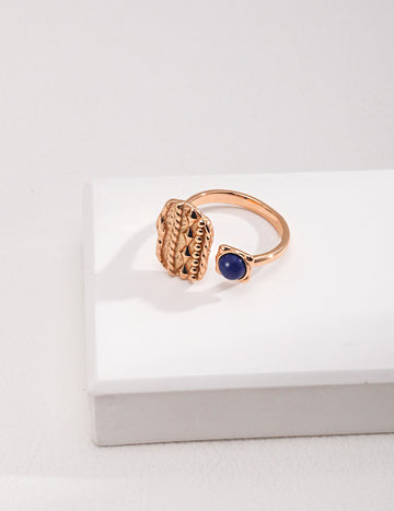 Vintage Weave Lapis Ring