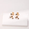 Regal Noir Tiger's Eye Silver Earrings Amore Forma