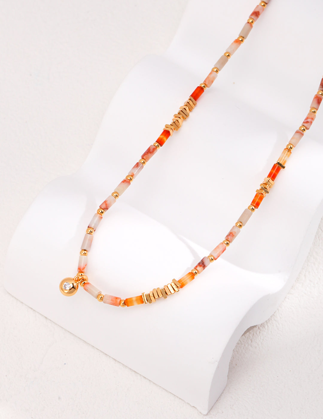 Crimson Mosaic Elegance Necklace Amore Forma