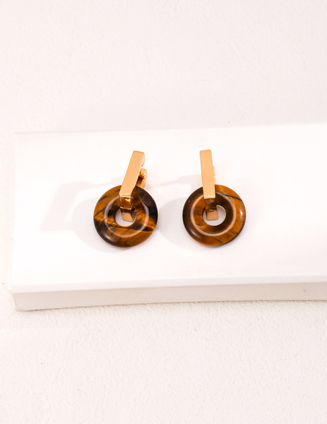 Tiger's Eye Loop Earrings Amore Forma