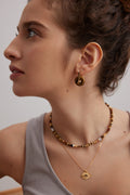 Tiger's Eye Loop Earrings Amore Forma