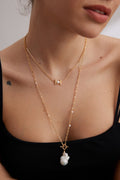 Elegant Baroque Pearl Pendant Necklace Amore Forma