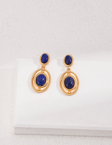 Azure Halo Lapis Earrings Amore Forma