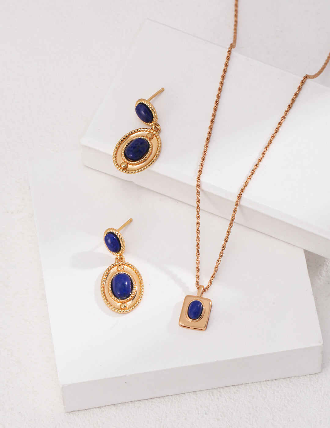 Azure Halo Lapis Earrings Amore Forma