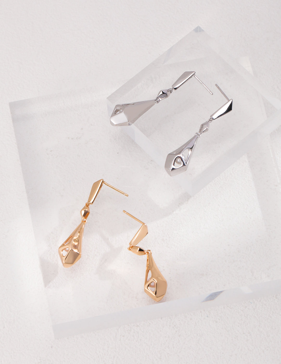 Sculptural Elegance Drop Earrings Amore Forma