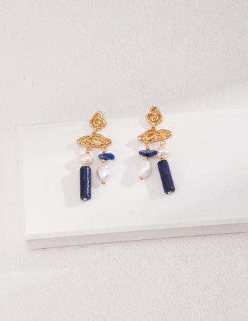 Celestial Lapis Earrings Amore Forma