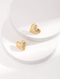 Luminous Heart Stud Earrings Amore Forma