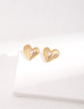 Luminous Heart Stud Earrings Amore Forma