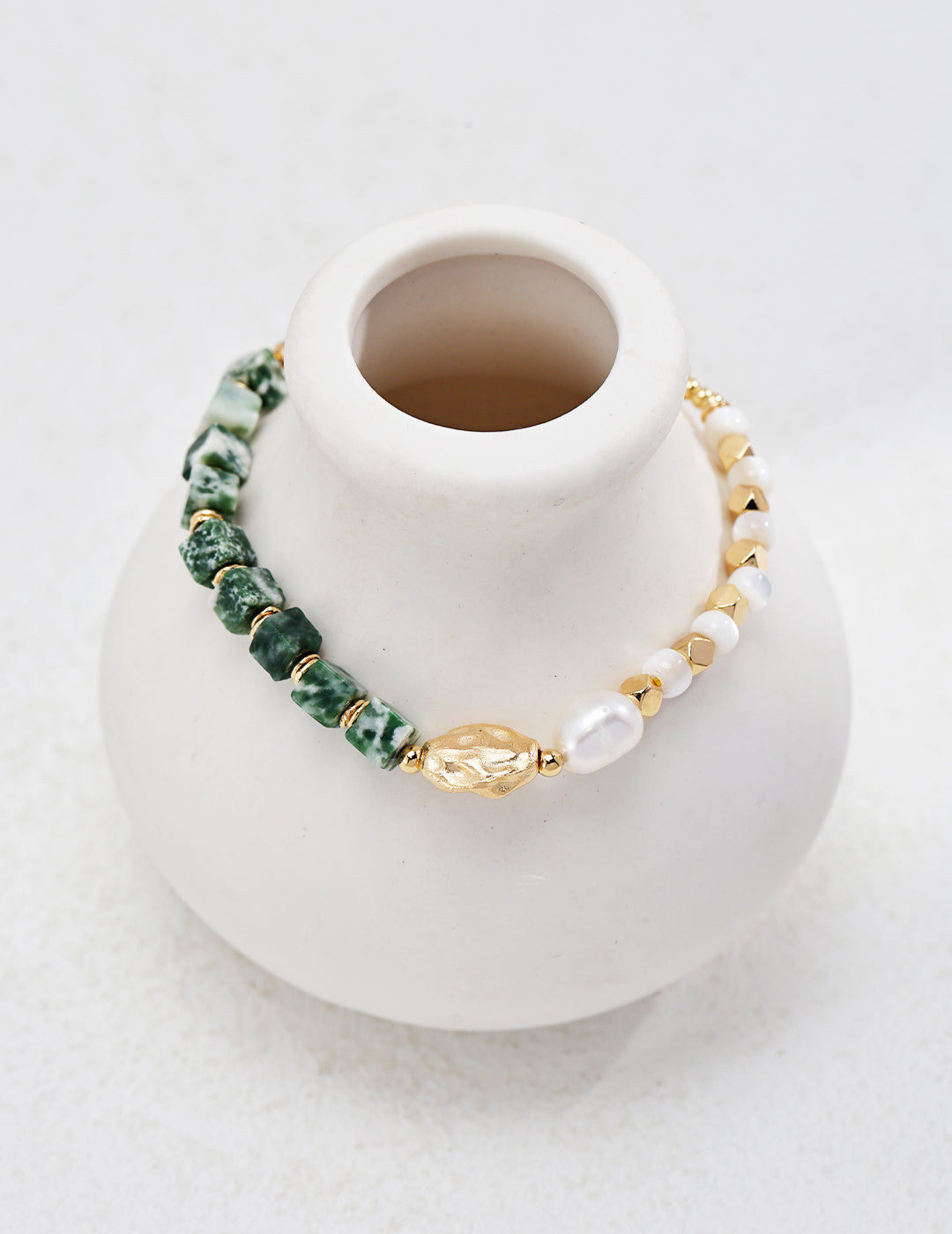 Malachite & Pearl Elegance Bracelet Amore Forma