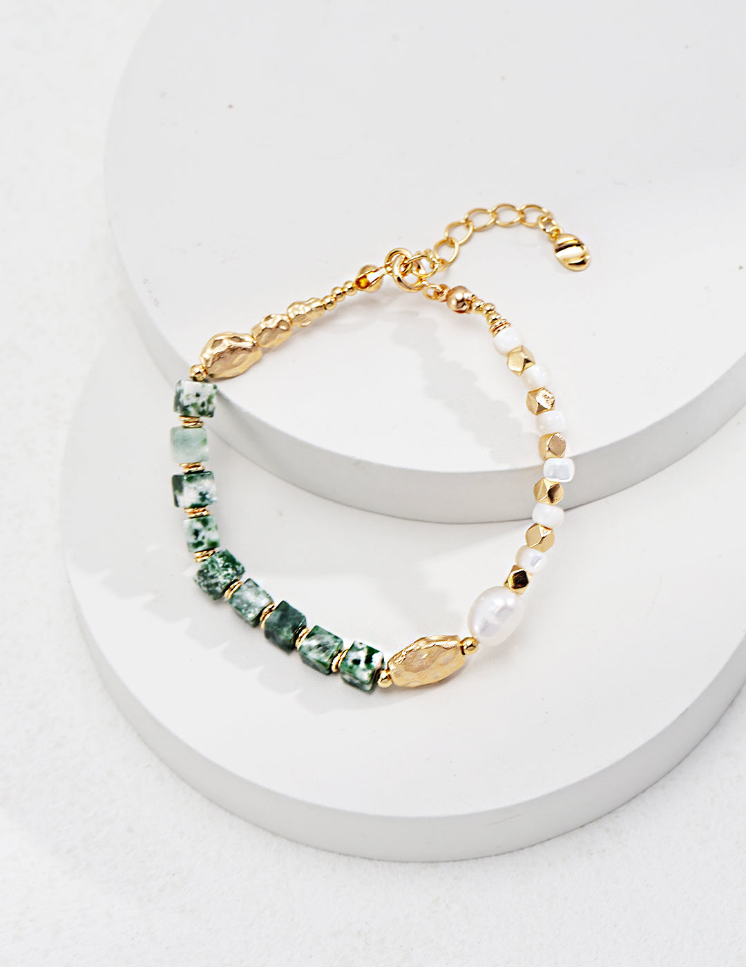 Malachite & Pearl Elegance Bracelet Amore Forma