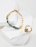 Malachite & Pearl Elegance Bracelet Amore Forma