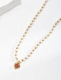 Golden Heart Pearl Necklace Amore Forma