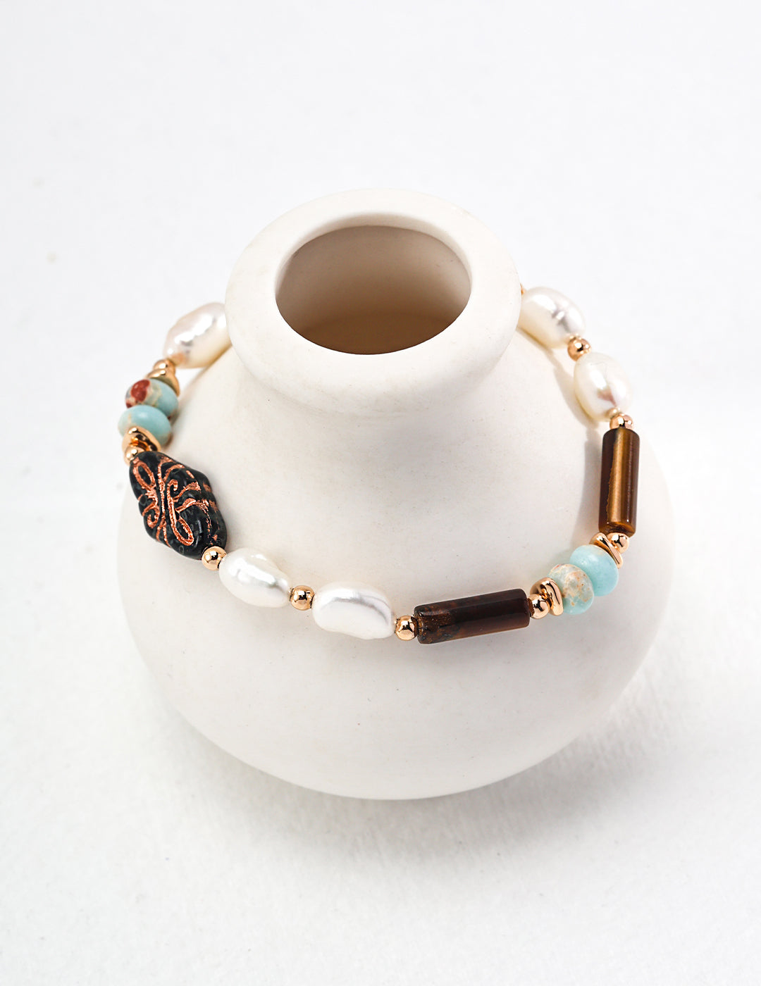 Eastern Serenity Jade Pearl Bracelet