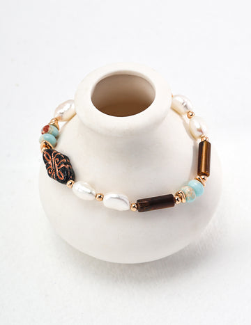 Eastern Serenity Jade Pearl Bracelet