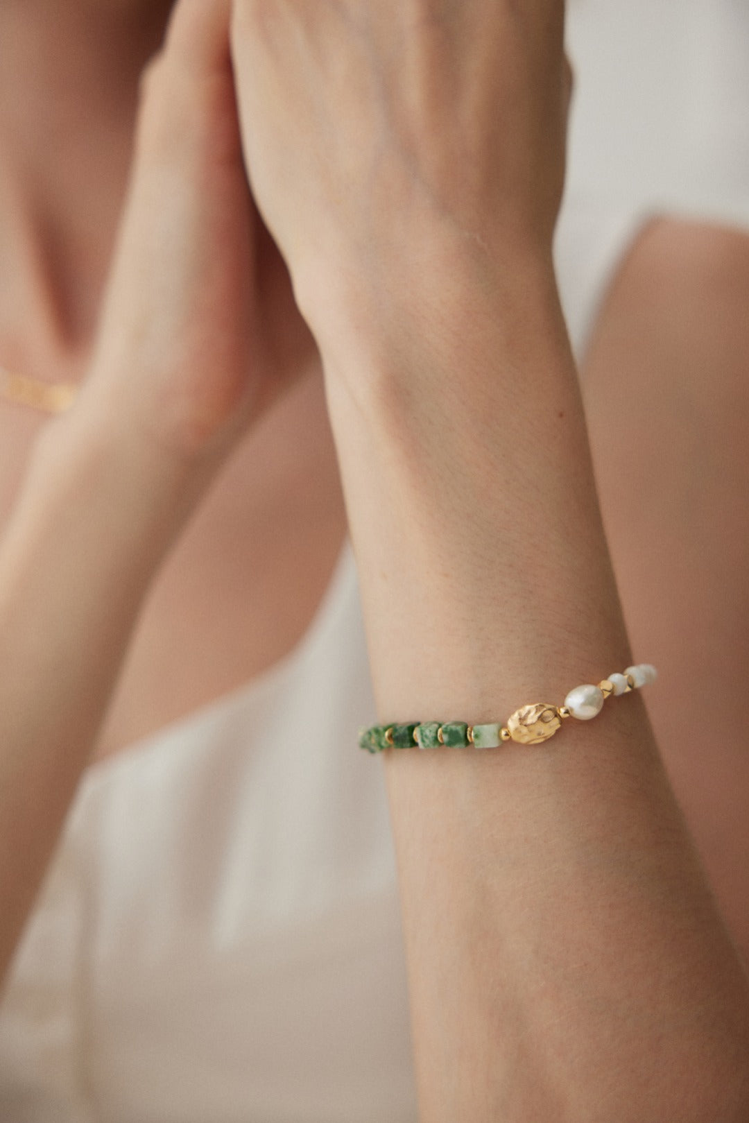 Malachite & Pearl Elegance Bracelet Amore Forma