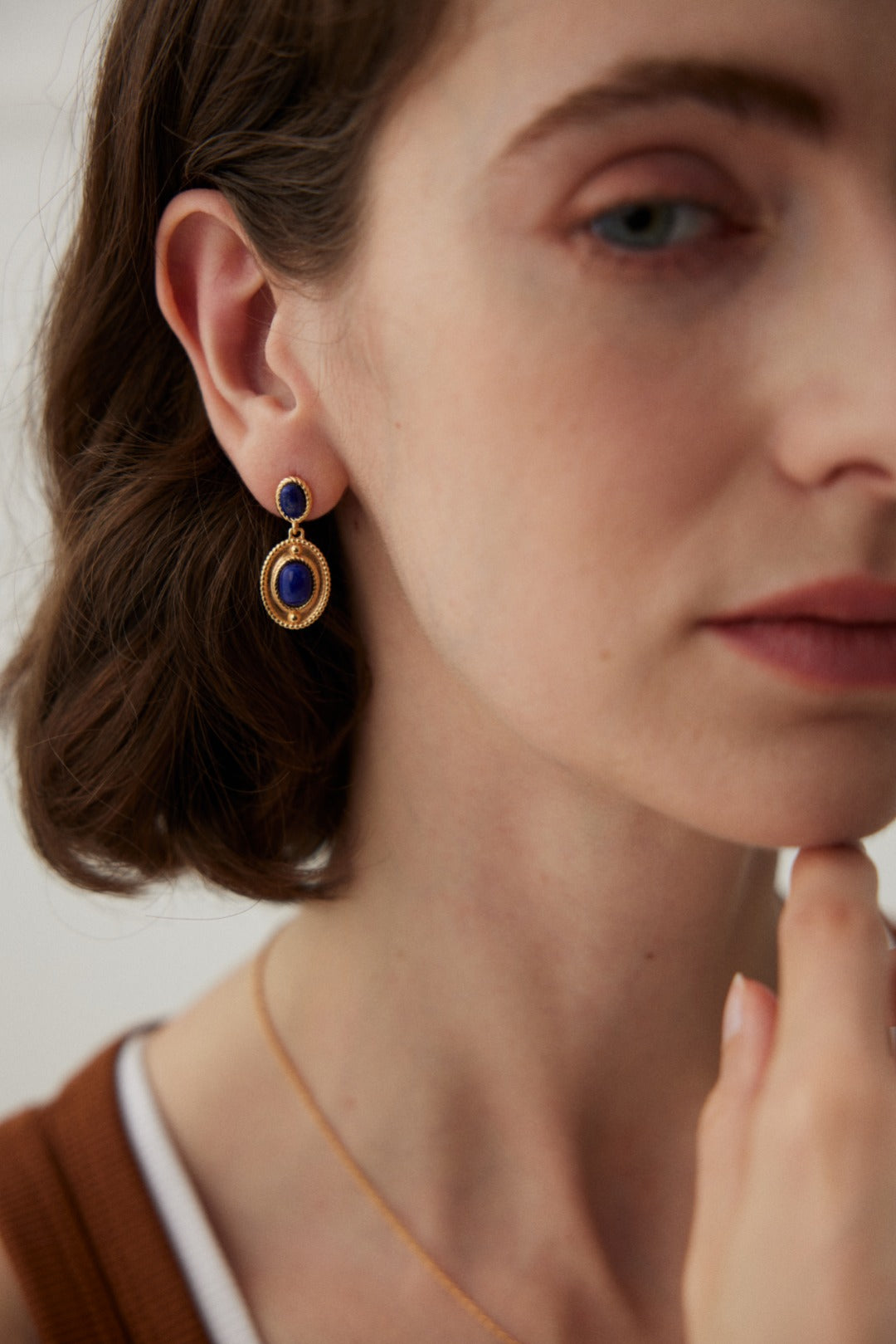 Azure Halo Lapis Earrings Amore Forma