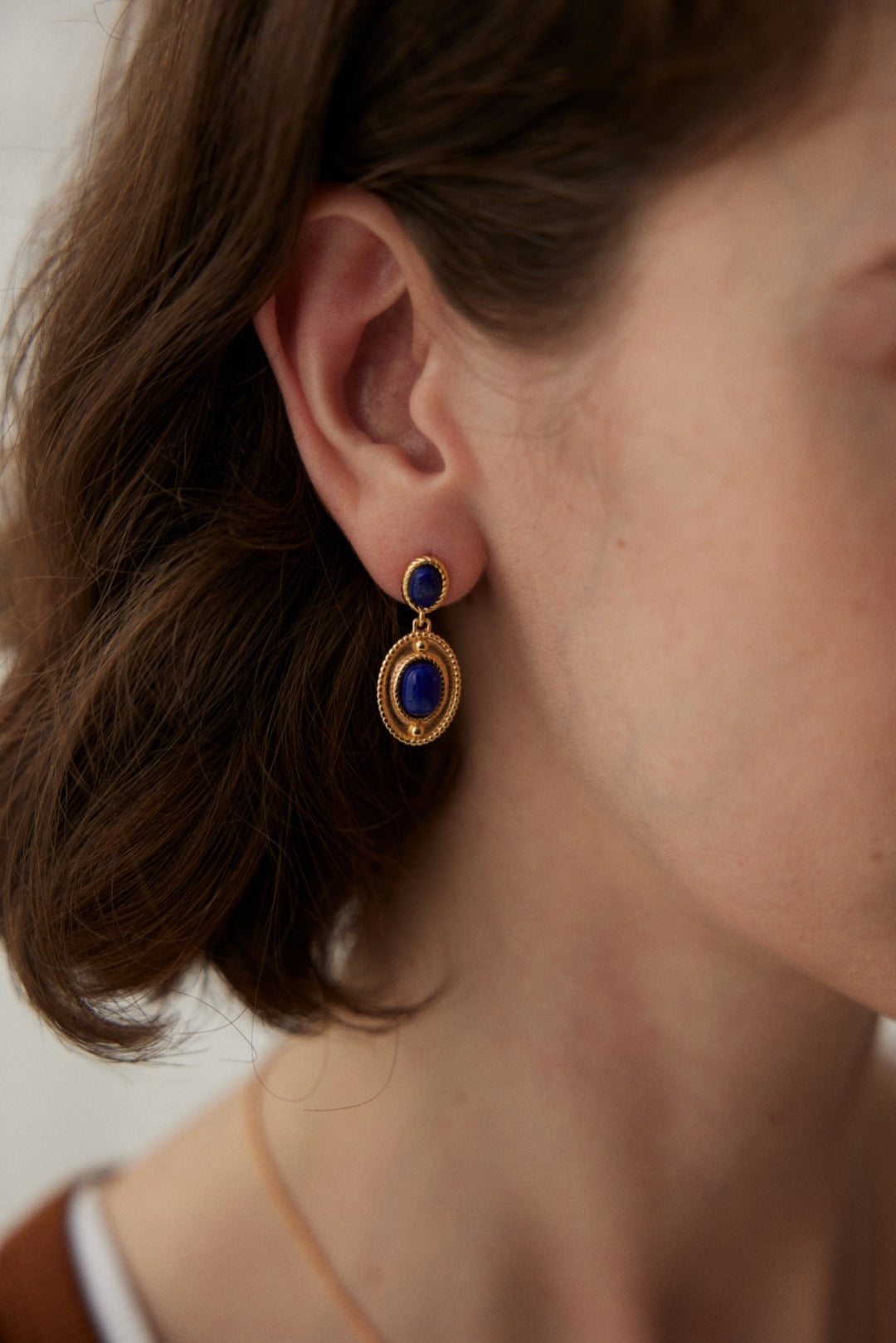 Azure Halo Lapis Earrings Amore Forma