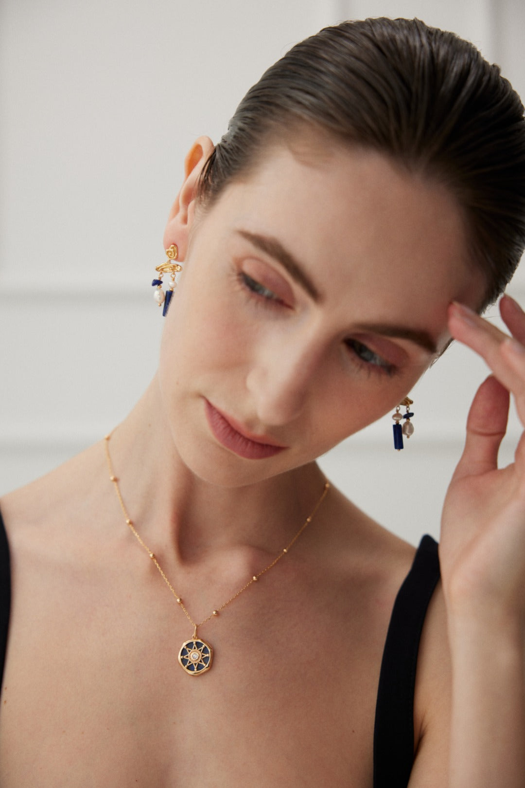 Celestial Lapis Earrings Amore Forma